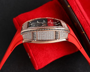 6701 prestigious social boutique fully diamond-encrusted 13mm ultra-thin balance wheel <b>automatic</b> mechanical wristwatch - Product Image 4