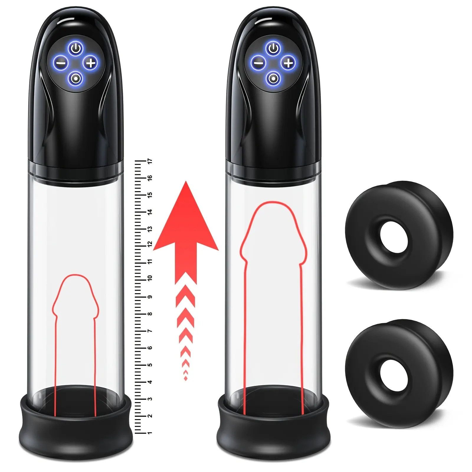 AAV Electric Penis Enlarge Vacuum Pump Cock Sleeve Sexual Enhancer Air Pressure Training Device Enlargement Extend Pump