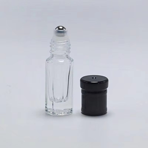 Sunshine Wholesale 3ml 6ml 12ml Transparent Slender Octagonal Glass Cosmetic <b>Perfume</b> Essential Oil <b>Roller</b> Bottle - Product Image 3