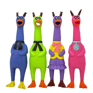 Juguetes Novedosos y Divertidos en Oferta, Pollo Gritón de 30 cm, Vinilo Ecológico, Juguetes de Compresión Multicolores, Diversión para Niños - Product Image 2