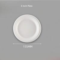 Assiettes et bols jetables écologiques compostables en bagasse de canne à sucre 6/7 pouces 350ml-1000ml, carton de 1000 pièces pour fêtes
