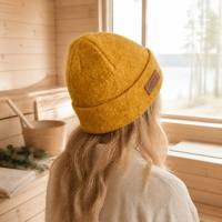 Chapeau de sauna classique en laine, pliable, en feutre, taille universelle, protection de la tête pour l'expérience sauna, ensemble cadeau, fournitures