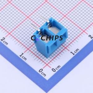 DB127R-5.0-2P-BU-S Screw Terminal Block P=5mm Connector ( Construction: 1x2P )( Pitch: 5mm )( Color: Blue ) - Product Image 2