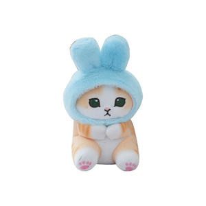 Großhandel Mini-Neustil Kaninchen Katze Plüsch-Schlüsselanhänger gefüllte Tiere für Kindergeschenke Plüsch-Hai Kaninchen Katze Schlüsselanhänger - Product Image 1