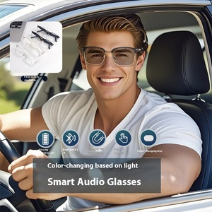 Cao cấp âm thanh thông minh cho kính khung thép không gỉ IPX-5 không thấm nước Dịch giọng nói ánh sáng màu xanh thay đổi màu sắc - Product Image 4