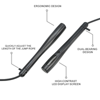 Corde à sauter électronique YUEDONG avec compteur et écran LED, rechargeable, certifiée CE CPC RoHS FSC EPR SGS, prête pour l'e-commerce