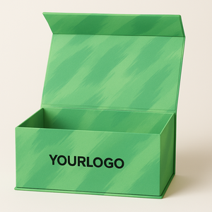 Boîte cadeau magnétique pliable de luxe, épaisseur 2 cm, carton recyclable et biodégradable, doublure en éponge, couvercle rigide magnétique, fourrure - Product Image 2