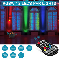 Projecteurs LED Par RGBW U`King à piles rechargeables avec 12 perles lumineuses pour mariages, bars, KTV, fêtes et scènes, avec télécommande