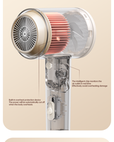 Ensemble Sèche-Cheveux 2025 Nouveau Moteur DC Sans Balais Ionique 1800W Usage Professionnel Qualité Hôtelière Conception Anti-Bruit Soin des Cheveux