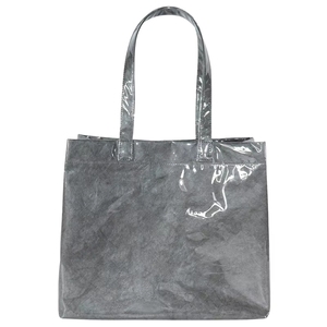 Large PVC Tote Bag for Women Clear Totes Bags <b>Plastic</b> <b>Letters</b> Print Handbag Kraft Paper Hobo Bag for Work Travel - Product Image 4