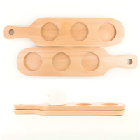 Support à verres en bois à trois trous, style nordique, pour bars, KTV, hôtels et usage commercial