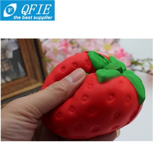 Promotional 11.5CM PU Foam Big Strawberry Kawaii Jumbo Squishy Slow Rising Toy - Product Image 3
