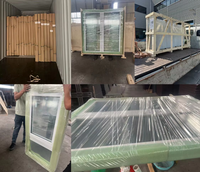 Fenêtre à cadre composite en aluminium, résidentielle, double vitrage sécurisé, ouverture à manivelle vers l'extérieur