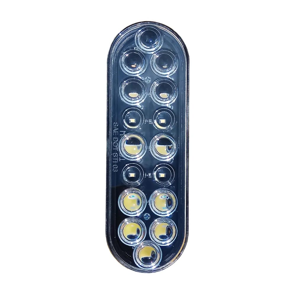 Kamyon traktör lambası aksesuarları 6 inç oval 12V beyaz LED dönüş sinyali park lambaları