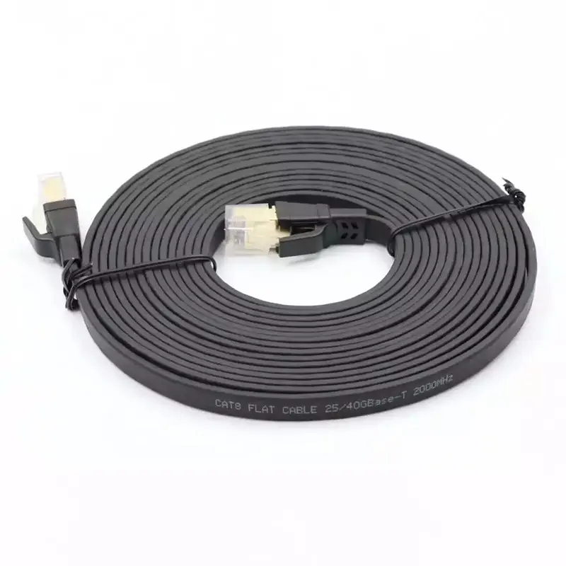 long patch cable 8m 15m 20m 25m 30m cat8 SFTP flat Ethernet cable patch cord RJ45 Connector lan cable