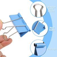 Clips de reliure en métal 1,25 pouce (32 mm) assortis, lot de 24 pièces, fournitures scolaires et de bureau (multicolores)