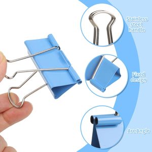 Clips de reliure en métal 1,25 pouce (32 mm) assortis, lot de 24 pièces, fournitures scolaires et de bureau (multicolores) - Product Image 6