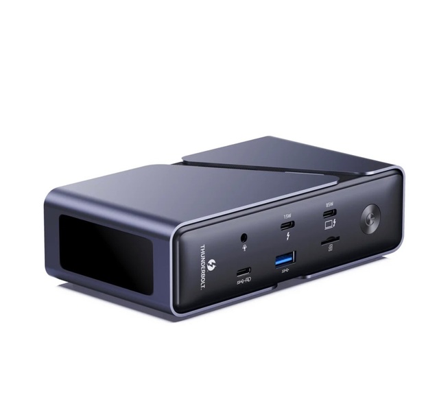 New Release TB4-01 Thunderbolt4 Docking Station 12-in-1 Hub 8K Display 2.5GbE LAN SD TF Card Reader 180W PD for Laptop