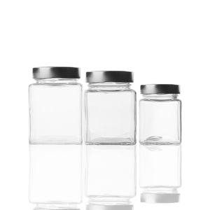 Bán Buôn Vuông Cấp Thực Phẩm Lọ Thủy Tinh Cho Mật Ong Mứt Dưa Chua Gia Vị Hạt Lưu Trữ 200Ml 280Ml 380Ml Lọ Thủy Tinh - Product Image 3