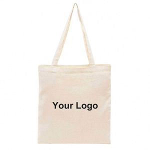 Sac en toile de coton de haute qualité avec fermeture éclair pour le shopping - Product Image 2