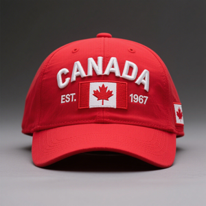 Nueva promoción, sombrero de papá bordado de Canadá, gorra de camionero de 5 paneles desgastada duradera, gorra de béisbol para uso al aire libre, malla bordada 3D teñida - Product Image 2