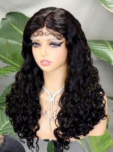 FH 300% 5x5 Glueless <b>Human</b> Hair <b>Wig</b> with Curly Baby Hair Lace Front Natural Wave Raw <b>Human</b> Hair - Product Image 3
