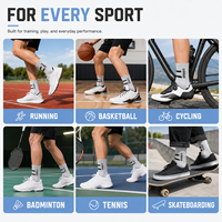 Chaussettes de sport mi-mollet personnalisables avec logo, élastiques, respirantes, anti-ampoules, pour hommes, idéales pour le basketball