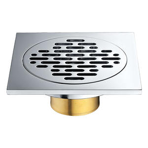Scarico a pavimento in ottone dal Design moderno con alta zona di drenaggio a prova di riflusso a prova di insetto per le fognature del bagno e dell'hotel - Product Image 2