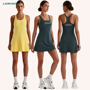 Robe de tennis sans manches LORISOW, coupe ajustée, jupe de sport pour femme pour l'entraînement estival - Product Image 1