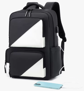 Waterproof Large Capacity <b>Laptop</b> <b>Backpack</b> Unisex Business Travel School Bag USB Charging Zipper Softback - Product Image 5