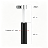 Pompe à vélo multifonctionnelle légère en aluminium, portable, compatible, mini pompe à vélo polyvalente pour un gonflage rapide