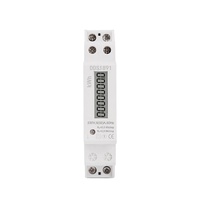 Compteur d'énergie numérique LCD monophasé Abongl, compteur kWh, 220V, 80A, 1%, DDS662, montage sur rail DIN
