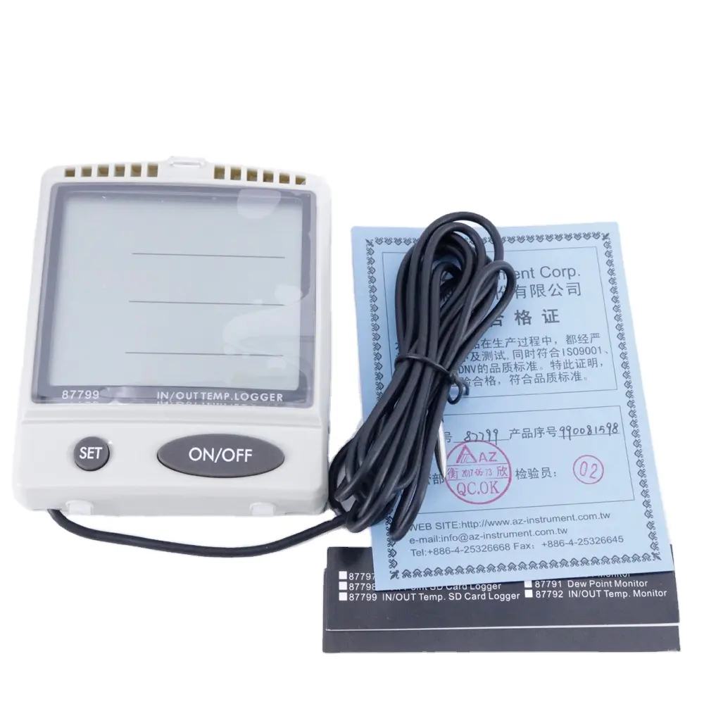 AZ87799เดสก์ท็อป Hygrometer อุณหภูมิและความชื้นบันทึก SD การ์ดข้อมูล Logger