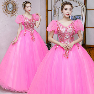 Vestido <span class=keywords><strong>de</strong></span> Noche Nuevo <span class=keywords><strong>de</strong></span> Hilo Colorido <span class=keywords><strong>con</strong></span> Falda Abullonada para Examen <span class=keywords><strong>de</strong></span> Canto, Vestido Vocal para Presentadora, <span class=keywords><strong>Disfraz</strong></span> <span class=keywords><strong>de</strong></span> Actuación para Niña - Product Image 1