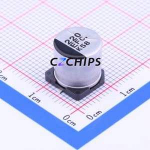 ตัวเก็บประจุอิเล็กโทรไลต์อะลูมิเนียมแบบ SMD รุ่น EEEF1E221AP ขนาด D10xL10.2 มม. 220uF 20% 25V 502.5mA-120Hz - Product Image 1