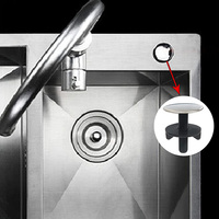 Cubierta para Orificio de Grifo de Cocina Jutye, Tapón para Orificio de Grifo de Fregadero, Cubierta de Metal Cepillado, Tapón de Acero Inoxidable, Cubierta para Orificio de Fregadero de Cocina