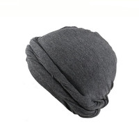 Gorro Turbante Étnico Europeo Americano para Hombre, Nuevo Gorro Elástico de Color Sólido Estilo Indio