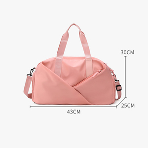 حذاء صيفي بتصميم جديد وردي سادة بشعار مخصص من البوليستر ، حقيبة غسيل ملابس سباحة للبنات للجنسين ، حقيبة صالة ألعاب رياضية للسفر مقاومة للماء - Product Image 6