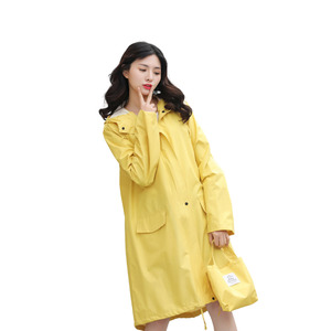 <span class=keywords><strong>Parka</strong></span> urbana con cremallera amarilla impermeable para <span class=keywords><strong>mujer</strong></span> Estilo poncho sólido Ropa impermeable para una sola persona para adultos para Tours - Product Image 2