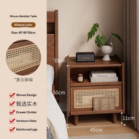 Mesa de Noche y Gabinete de Madera Maciza Estilo Medieval con Riel Silencioso para Dormitorio, Modelo CTG080, Novedad 2026, Venta al por Mayor
