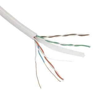 VCOM Cat6 câble intérieur réseau 305m 1000Ft 0.57mm CCA cuivre nu 8 Core 4 paires UTP câble réseau Ethernet