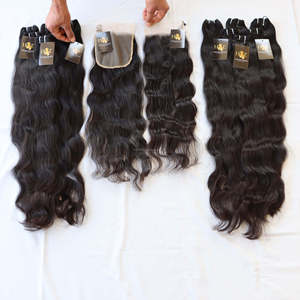 Mechones de pelo con cierre de encaje frontales, extensiones de cabello con encaje Hd, venta al por mayor - Product Image 1