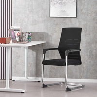 Mode nouvelle chaise de bureau ergonomique sans tissu de maille de roue traîneau stationnaire pour réunion réception visiteurs invités événements en attente
