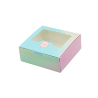 Luxus benutzer definierte Logo umwelt freundliche Tasse Kuchen Sandwich Verpackung Papier box mit Fenster