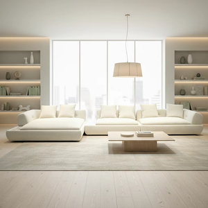 Canapé modulaire minimaliste moderne de haute qualité de conception italienne avec couleur personnalisable, utilisation <span class=keywords><strong>en</strong></span> <span class=keywords><strong>appartement</strong></span> et <span class=keywords><strong>en</strong></span> hôtel, tissu <span class=keywords><strong>en</strong></span> velours - Product Image 1