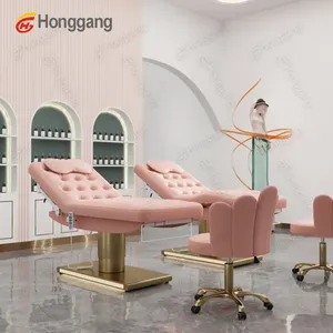 Guangdong Rosa salón pestañas masajeador portátil silla reclinable spa tailandés belleza facial pestañas mesa de masaje eléctrica cama - Product Image 2