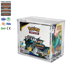 Boîte magnétique Pokémon en acrylique de haute qualité anti-UV 99% 5MM d'épaisseur, design carré classique, boîte de rangement première édition - Product Image 1
