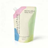 Pochette souple à bec verseur en PE monofilament, personnalisable OEM, taille adaptée, durable, recyclable, de qualité alimentaire, pour recharge quotidienne de gel douche et liquides corporels