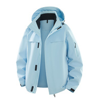 Veste de travail Hardshell avec coutures thermosoudées, rabat anti-tempête et fermeture éclair métallique pour équipes de personnel extérieur – NEUVE – Vente en gros à l'exportation
