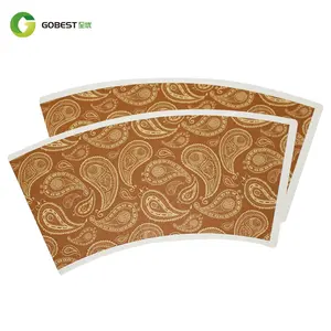 Gobest gobelet en papier ventilateur matériau brut ondulation pla rouleau de papier à fond enduit pour la fabrication de gobelets en papier 100% biodégradables